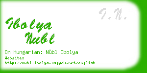 ibolya nubl business card